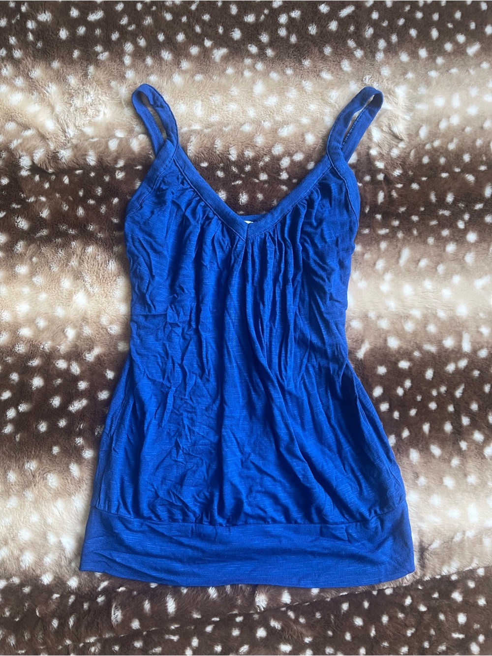 Y2K cobalt blue slinky dynamite tank top